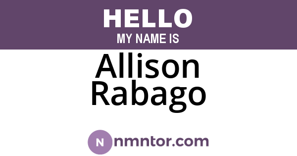 Allison Rabago