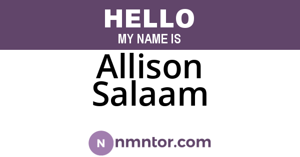 Allison Salaam