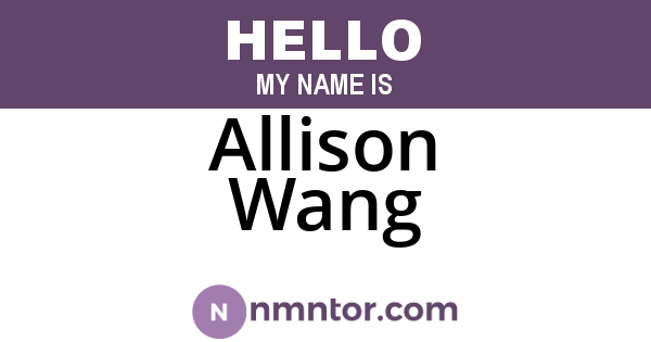 Allison Wang
