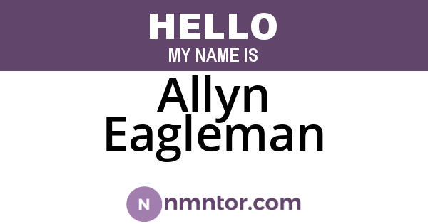 Allyn Eagleman