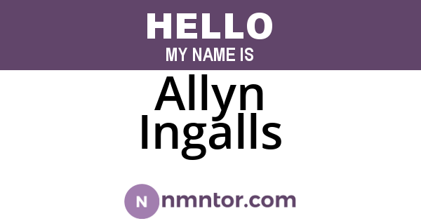 Allyn Ingalls