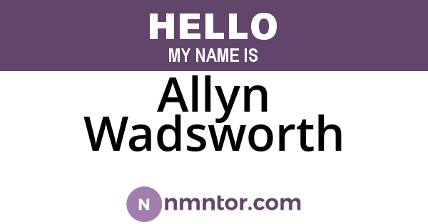 Allyn Wadsworth