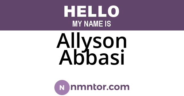 Allyson Abbasi