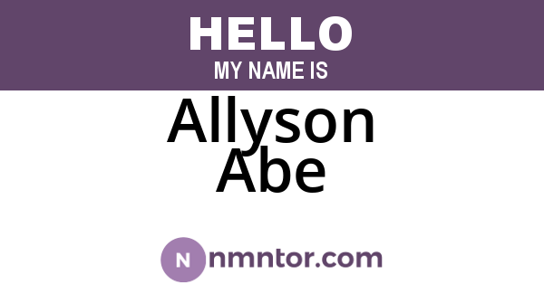 Allyson Abe