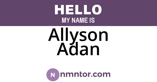 Allyson Adan