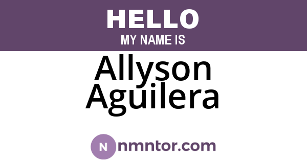 Allyson Aguilera
