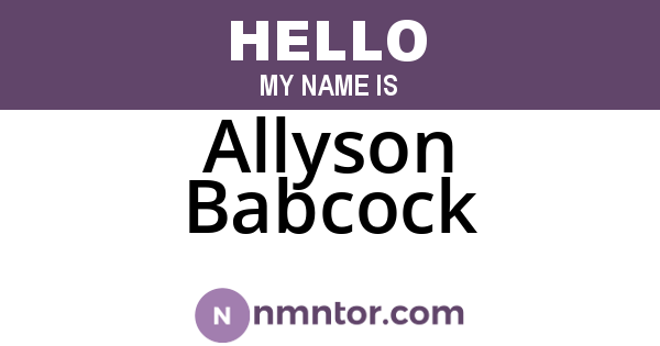 Allyson Babcock