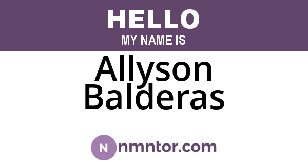 Allyson Balderas
