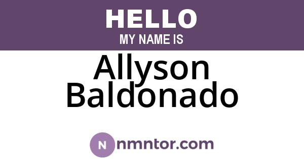 Allyson Baldonado