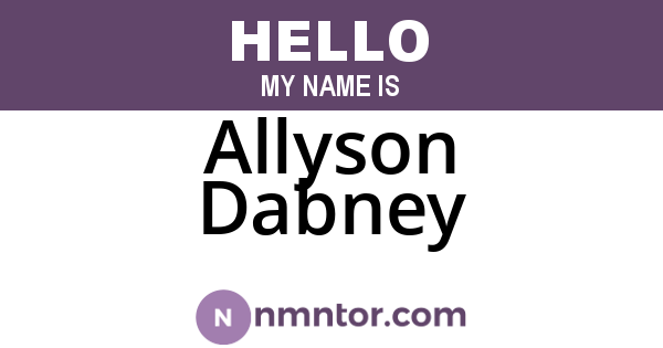 Allyson Dabney