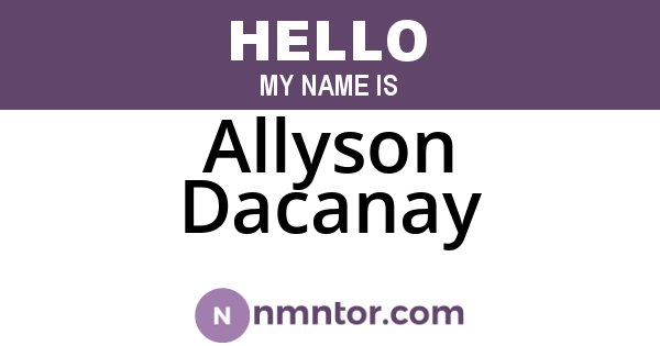 Allyson Dacanay