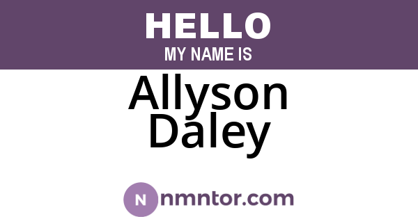 Allyson Daley