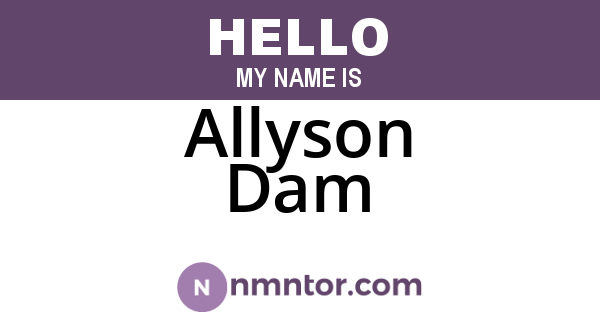 Allyson Dam