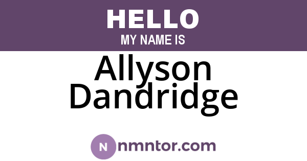 Allyson Dandridge