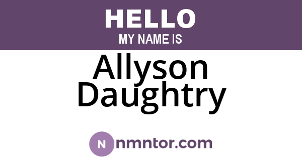 Allyson Daughtry