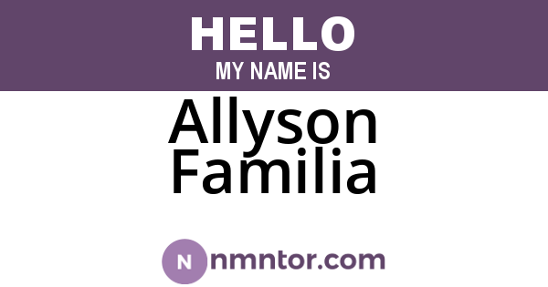 Allyson Familia