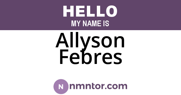 Allyson Febres