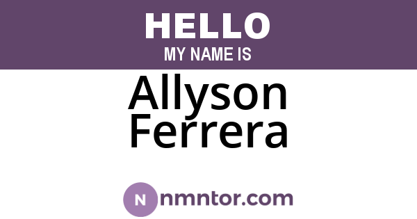 Allyson Ferrera