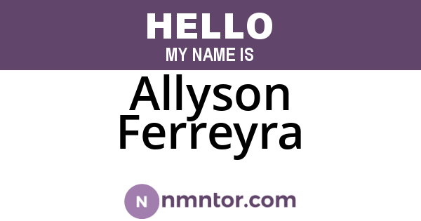 Allyson Ferreyra
