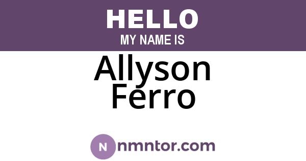 Allyson Ferro