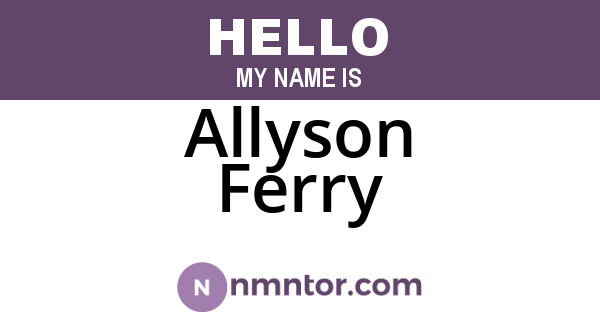 Allyson Ferry