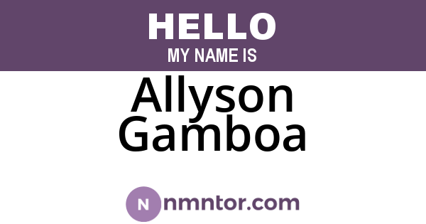 Allyson Gamboa