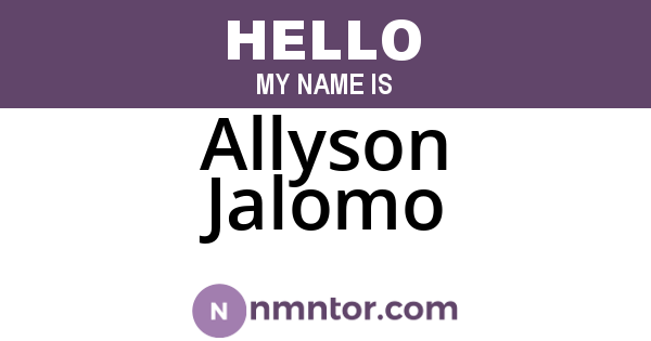 Allyson Jalomo