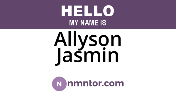 Allyson Jasmin