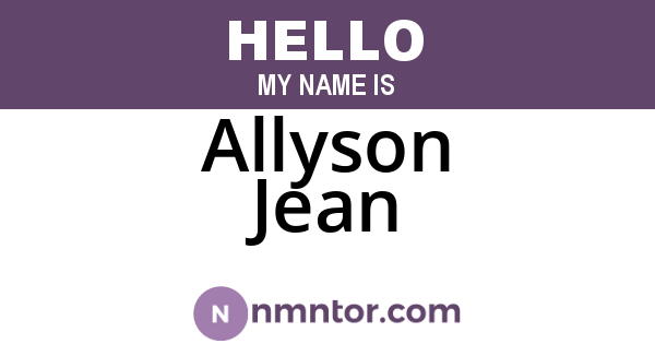 Allyson Jean
