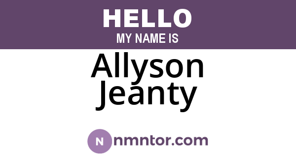 Allyson Jeanty