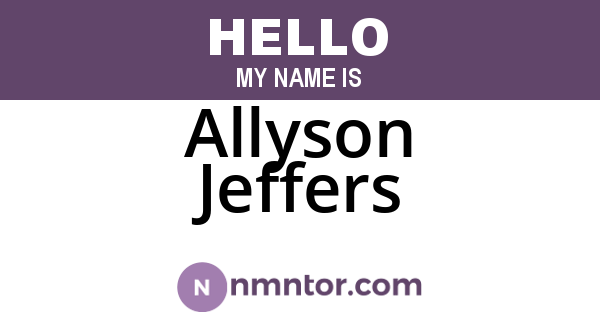 Allyson Jeffers
