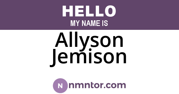Allyson Jemison