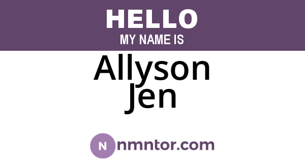 Allyson Jen
