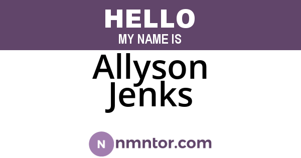 Allyson Jenks