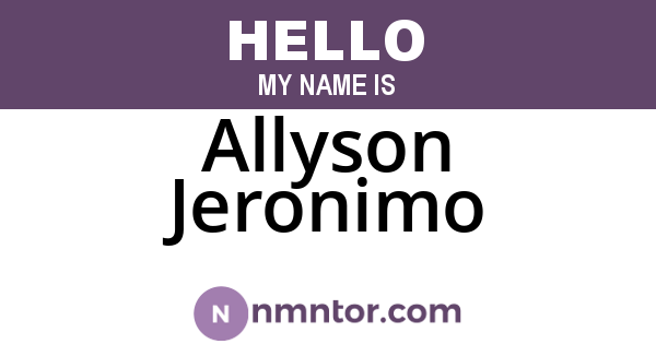 Allyson Jeronimo