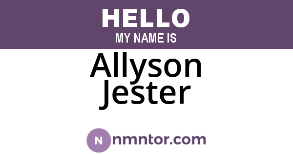Allyson Jester