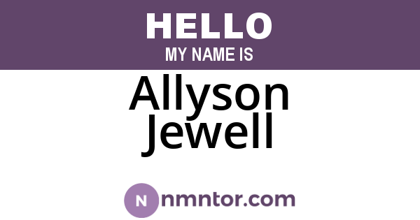Allyson Jewell
