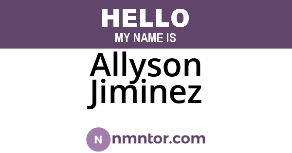 Allyson Jiminez