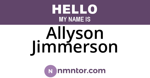 Allyson Jimmerson