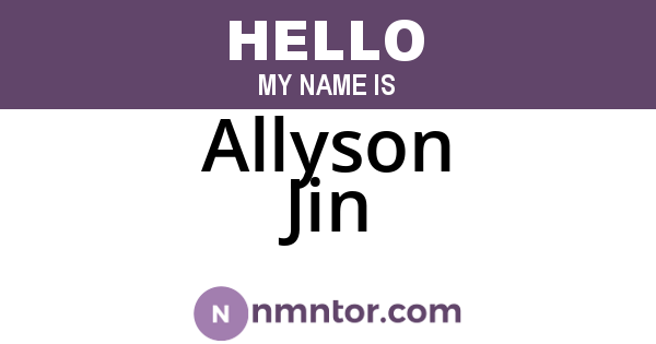Allyson Jin