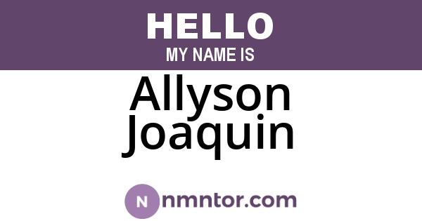 Allyson Joaquin