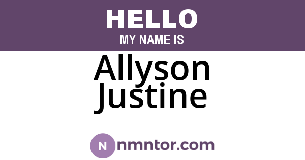 Allyson Justine