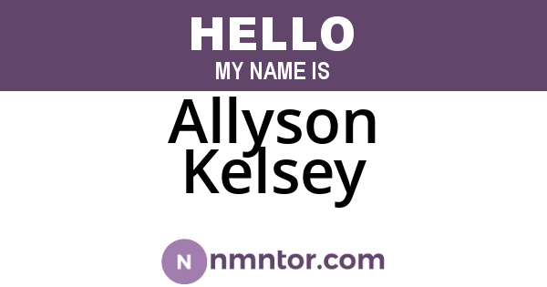 Allyson Kelsey
