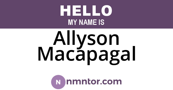 Allyson Macapagal