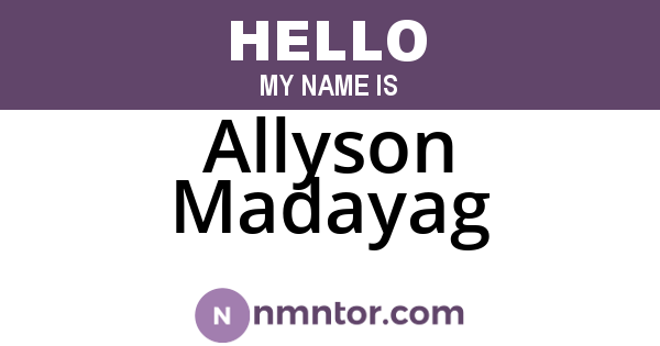 Allyson Madayag