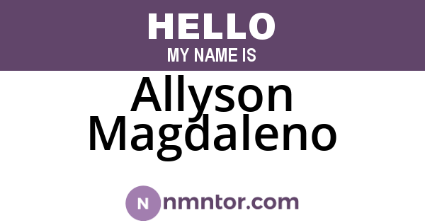 Allyson Magdaleno
