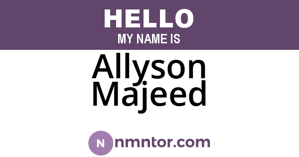 Allyson Majeed