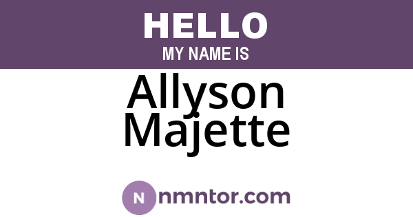Allyson Majette
