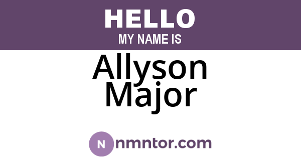 Allyson Major