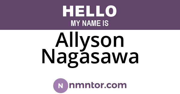Allyson Nagasawa